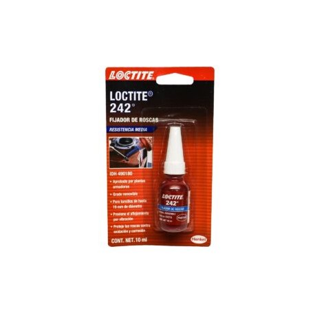 LOCTITE® 242T FIJADOR DE ROSCAS RESISTENCIA REMOVIBLE 10 ml